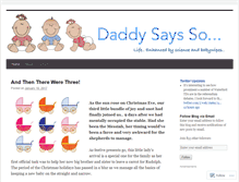 Tablet Screenshot of daddysaysso.wordpress.com