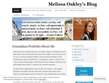 Tablet Screenshot of melissaoakley.wordpress.com