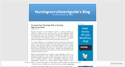 Desktop Screenshot of nursingrecruitmentguide.wordpress.com