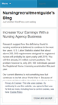 Mobile Screenshot of nursingrecruitmentguide.wordpress.com