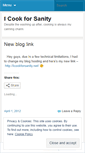 Mobile Screenshot of icookforsanity.wordpress.com