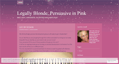 Desktop Screenshot of legallyblondepersuasiveinpink.wordpress.com