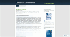 Desktop Screenshot of corporategovernanceoup.wordpress.com