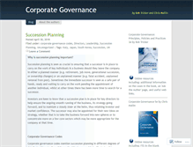 Tablet Screenshot of corporategovernanceoup.wordpress.com
