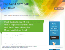 Tablet Screenshot of feelgoodnow.wordpress.com