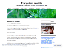 Tablet Screenshot of evangelismnamibia.wordpress.com