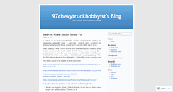 Desktop Screenshot of 97chevytruckhobbyist.wordpress.com