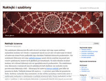 Tablet Screenshot of naklejkiszablony.wordpress.com
