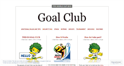 Desktop Screenshot of goalclub.wordpress.com
