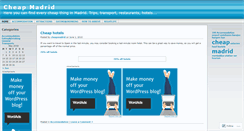 Desktop Screenshot of cheapmadrid.wordpress.com
