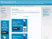 Tablet Screenshot of cheapmadrid.wordpress.com