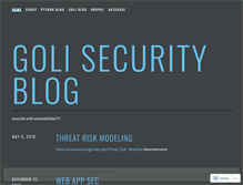 Tablet Screenshot of golisecurity.wordpress.com
