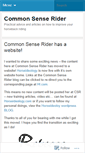Mobile Screenshot of commonsenserider.wordpress.com