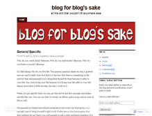 Tablet Screenshot of blogforblogssake.wordpress.com