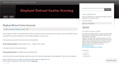 Desktop Screenshot of elephantretreatcentrewarning.wordpress.com