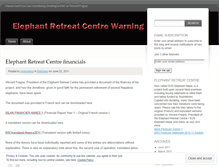 Tablet Screenshot of elephantretreatcentrewarning.wordpress.com