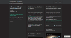 Desktop Screenshot of androidincar.wordpress.com