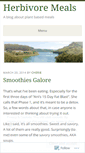 Mobile Screenshot of herbivoremeals.wordpress.com