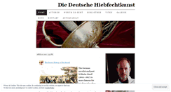 Desktop Screenshot of hiebfechtkunst.wordpress.com