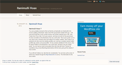 Desktop Screenshot of itanimullihoax.wordpress.com