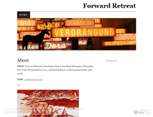 Tablet Screenshot of forwardretreat.wordpress.com