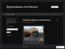 Tablet Screenshot of blindingglimpseoftheobvious.wordpress.com