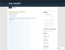 Tablet Screenshot of anazanatti.wordpress.com