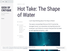 Tablet Screenshot of geekofcritique.wordpress.com