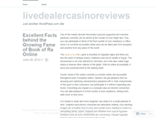 Tablet Screenshot of livedealercasinoreviews.wordpress.com