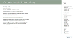 Desktop Screenshot of cornellmuslib.wordpress.com