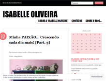 Tablet Screenshot of isabelleoliveira.wordpress.com