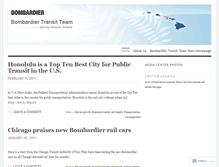 Tablet Screenshot of bombardiertransitteam.wordpress.com