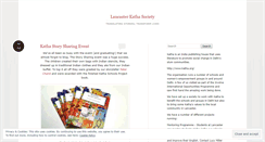 Desktop Screenshot of lancasterkathasociety.wordpress.com