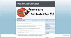 Desktop Screenshot of prematurearticulation.wordpress.com