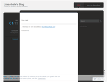 Tablet Screenshot of lilaesthete.wordpress.com