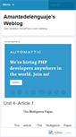 Mobile Screenshot of amantedelenguaje.wordpress.com