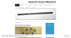 Desktop Screenshot of madinitalyproject.wordpress.com