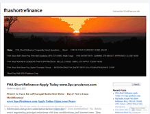 Tablet Screenshot of fhashortrefinance.wordpress.com