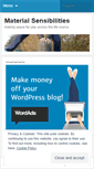 Mobile Screenshot of materialsensibilities.wordpress.com