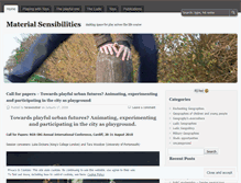 Tablet Screenshot of materialsensibilities.wordpress.com