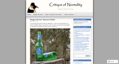 Desktop Screenshot of critiqueofnormality.wordpress.com