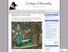 Tablet Screenshot of critiqueofnormality.wordpress.com