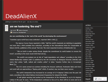 Tablet Screenshot of deadalienx.wordpress.com