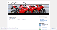 Desktop Screenshot of everythingmotorcycles.wordpress.com