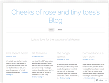 Tablet Screenshot of cheeksofroseandtinytoes.wordpress.com