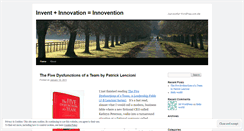 Desktop Screenshot of openinnovention.wordpress.com