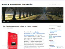 Tablet Screenshot of openinnovention.wordpress.com