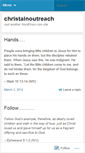 Mobile Screenshot of christainoutreach.wordpress.com