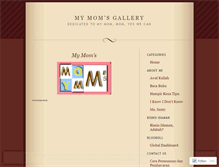 Tablet Screenshot of mymomsgallery.wordpress.com