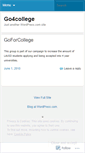 Mobile Screenshot of go4college.wordpress.com